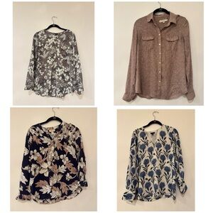 Ann Taylor Loft Floral/ Pattern  Blouse Lot XS/XSP 4 blouses